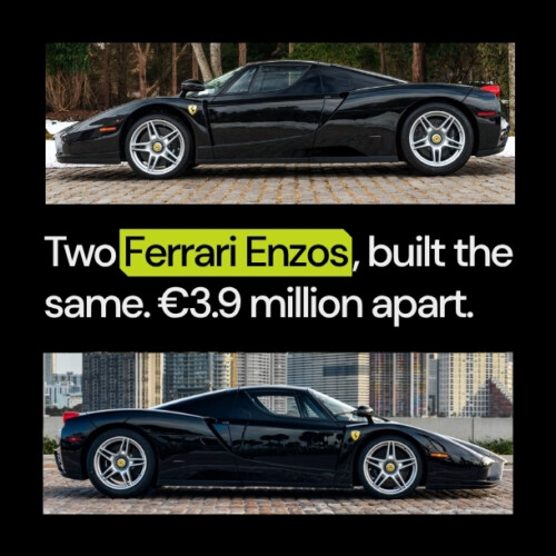 The €3.9 million difference between two nearly identical Ferrari Enzos