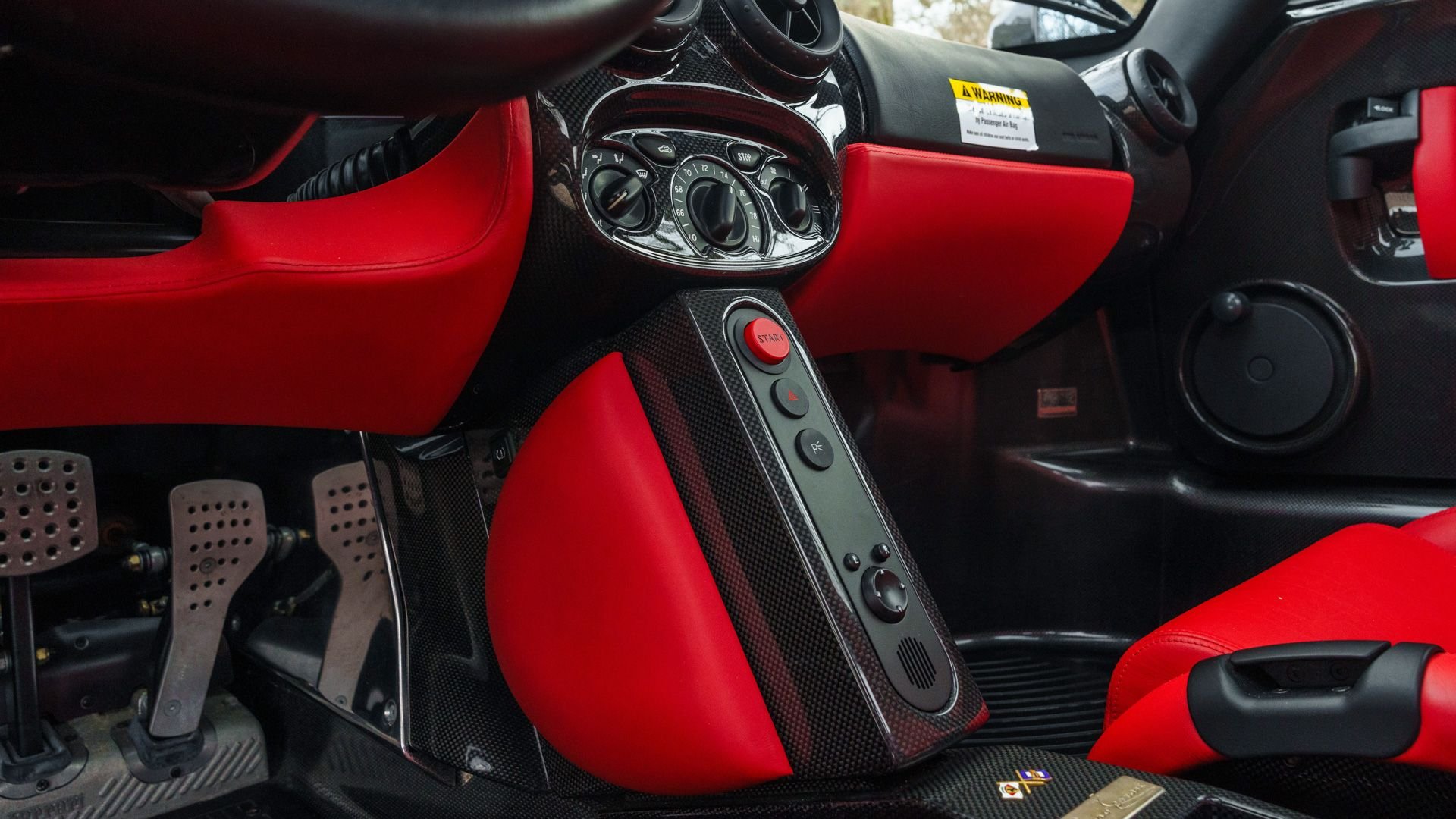 Ferrari Enzo Rosso leather interior and centre console switchgear, chassis 132652
