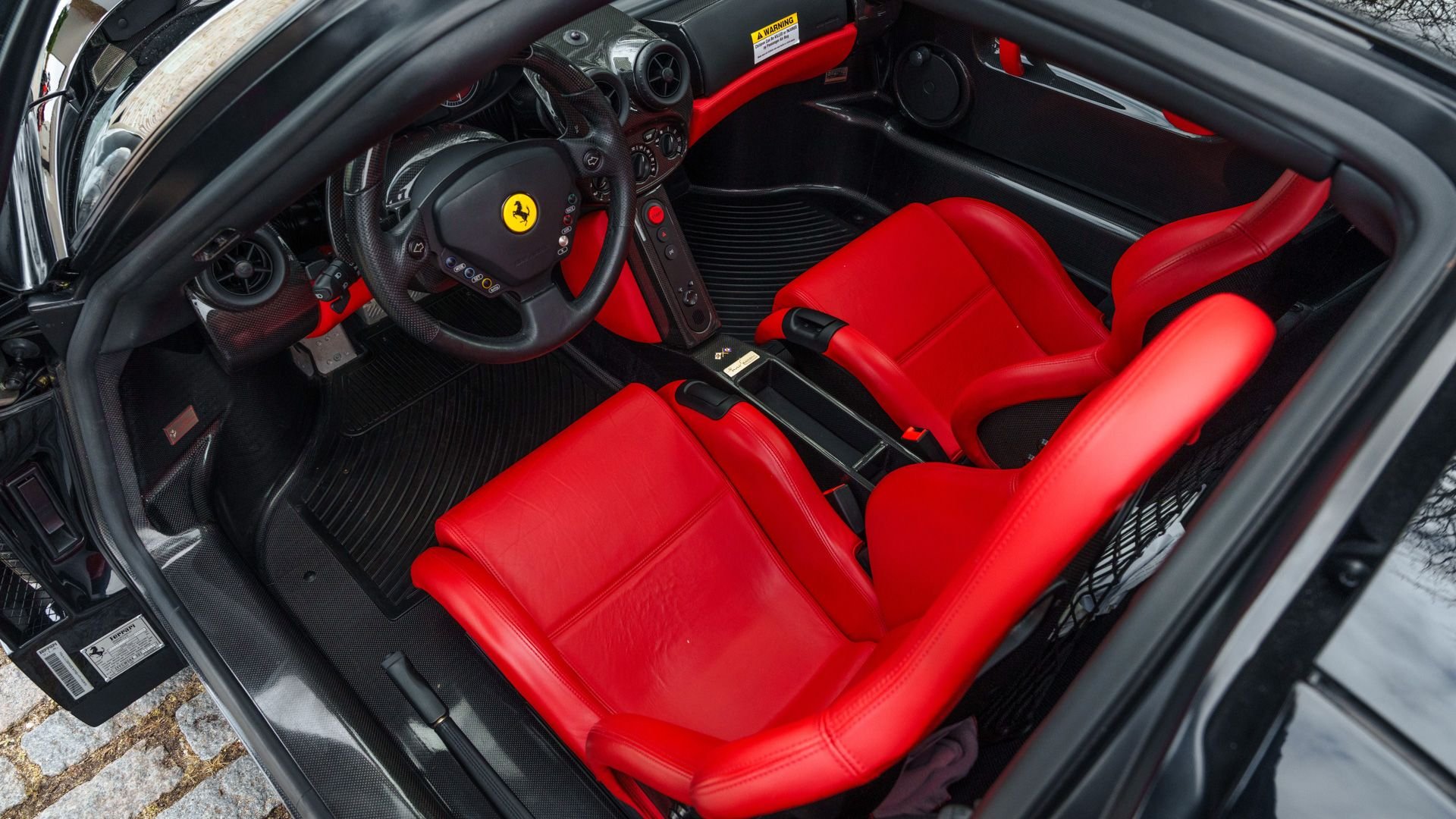 Ferrari Enzo Rosso leather interior with Nero carpets, chassis 131242